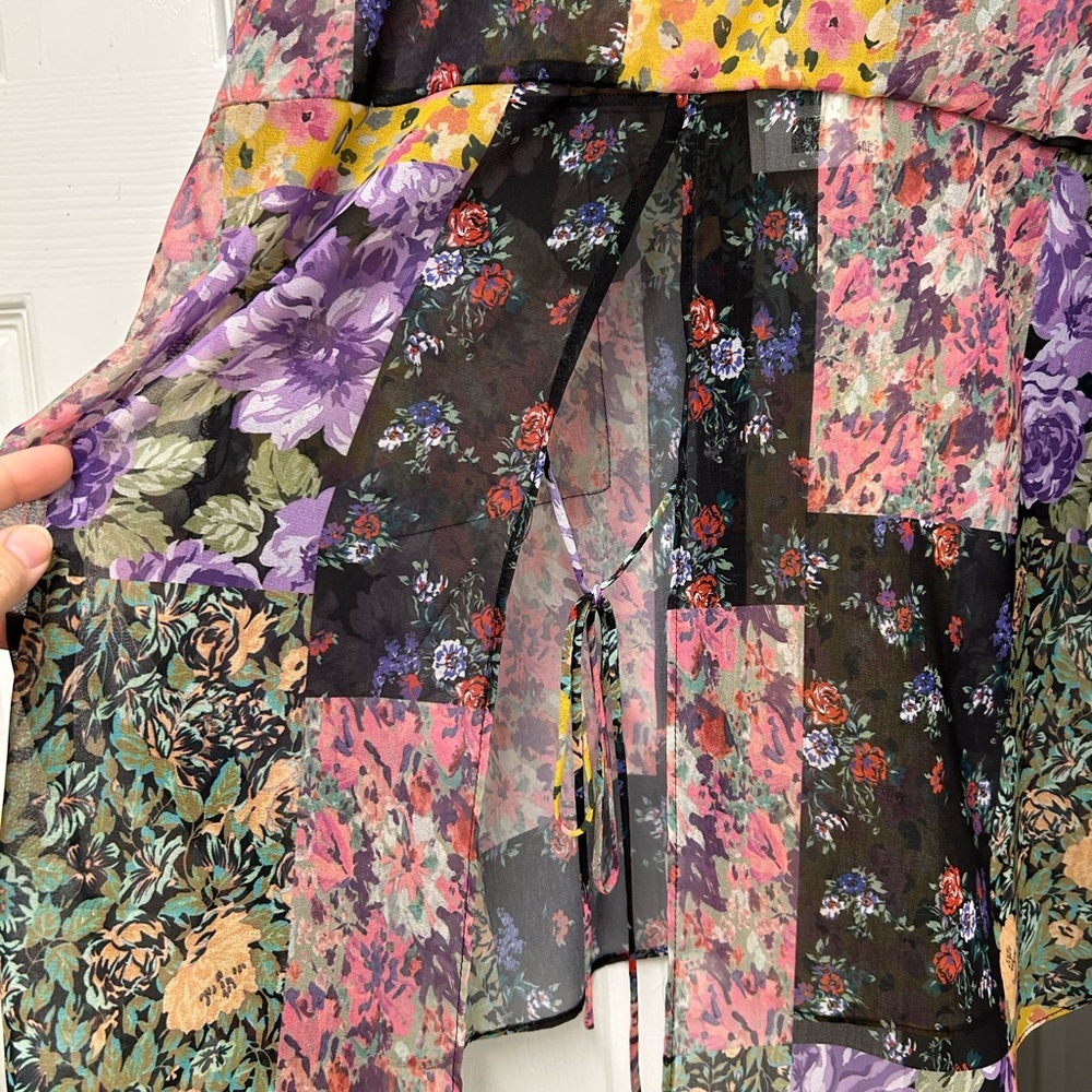 NWT Zara The Amelie Patchwork Floral Shirt | Whimsigoth Blouse | M - Picture 10 of 12